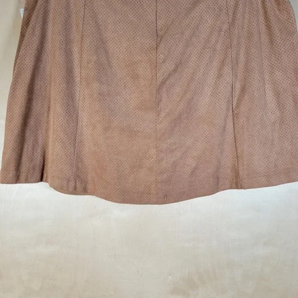 American Rag Faux Suede Button Front Mini Skirt Brown Women Plus Sz 1X NWT - Picture 9 of 9